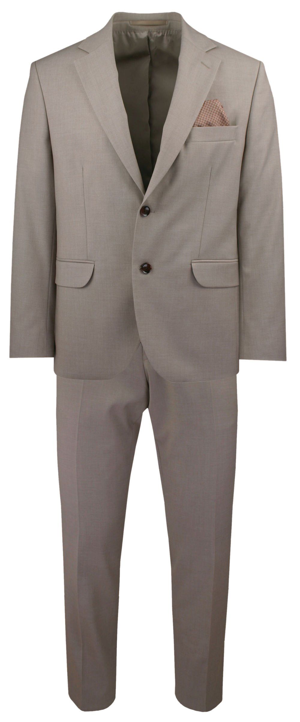 Taliowany Garnitur (Slim) - MEN'SFIELD - Beżowy