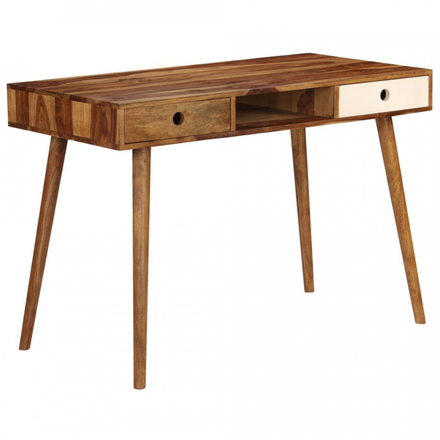 Фото - Офісний стіл VIDA Biurko, 110x55x76 cm, lite drewno sheesham 