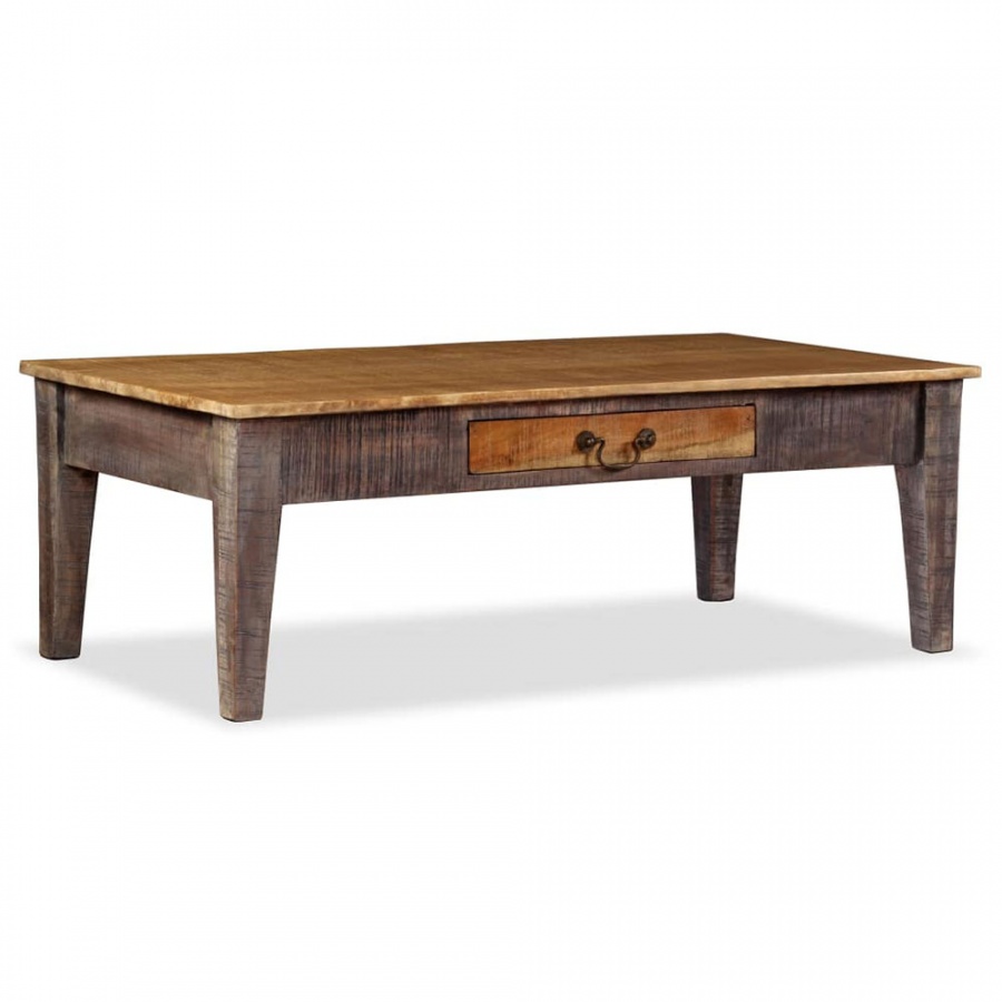Фото - Журнальний столик VIDA Stolik kawowy w stylu vintage, lite drewno, 118 x 60 x 40 cm 