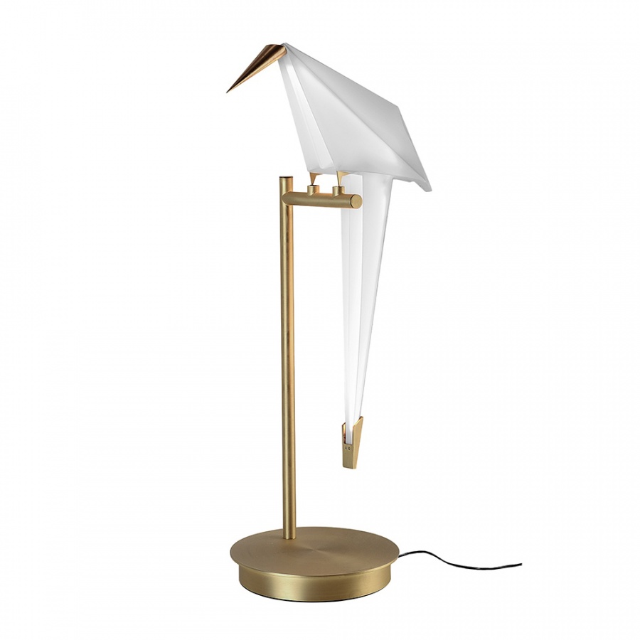 Lampa stołowa King Home Loro Table biało-złota - tytuł obrazka Lampa stołowa King Home Loro Table biało-złota