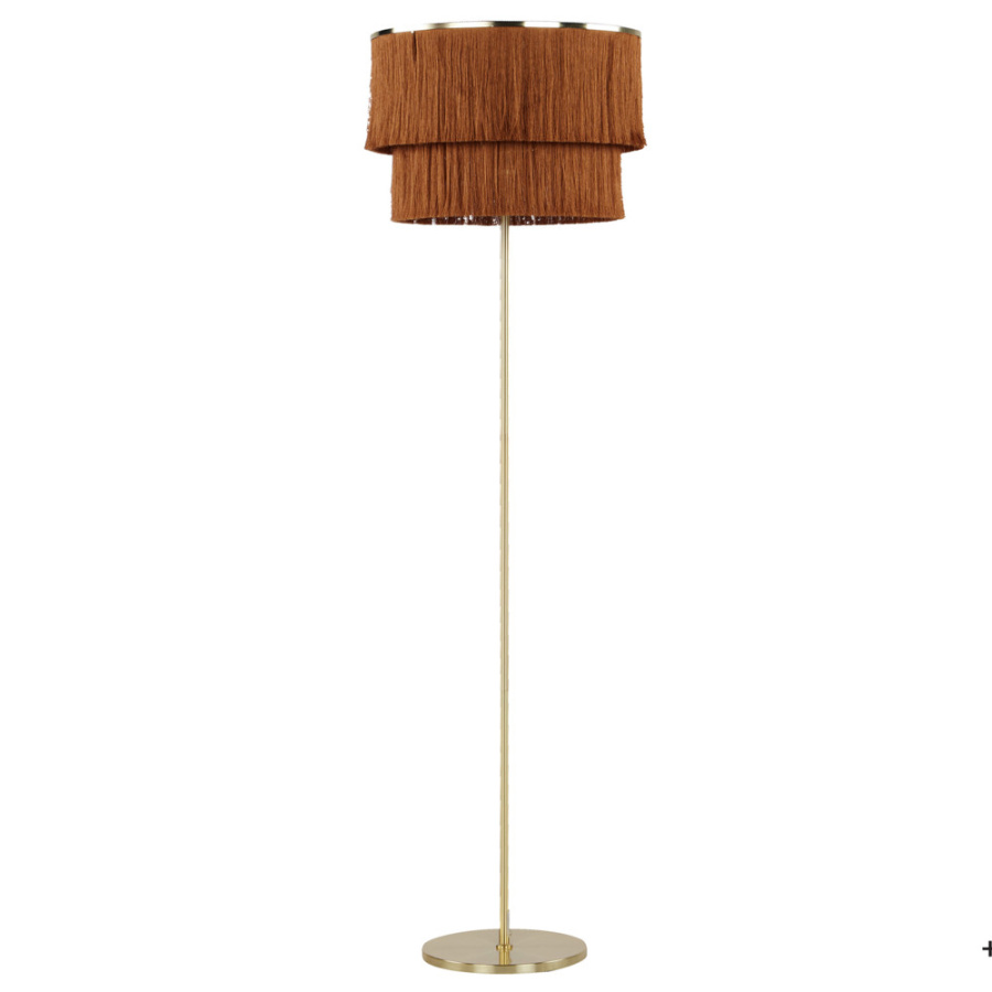 Lampa podłogowa peristeri metal brązowy