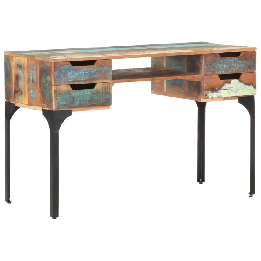 Фото - Офісний стіл VIDA Biurko, 118 x 48 x 75 cm, lite drewno z odzysku 