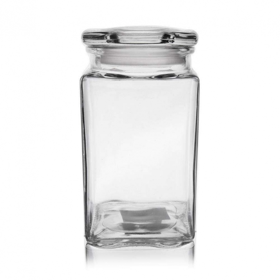 Фото - Харчовий контейнер Orion Pojemnik szklany kuchenny, słój, słoik kwadratowy z pokrywką, 1,4 l, 