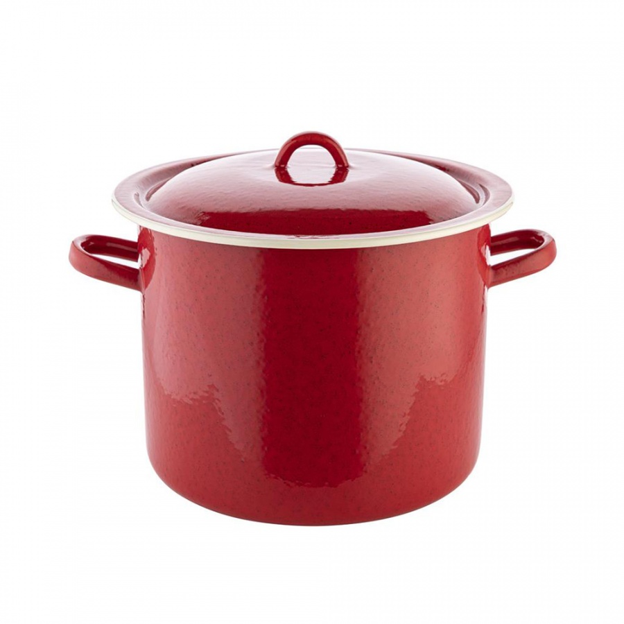 GARNEK EMALIOWANY GŁADKI CZERWONY ROSOŁOWY Z/P 23CM 8L 1 GARNEK EMALIOWANY GŁADKI CZERWONY ROSOŁOWY Z/P 23CM 8L