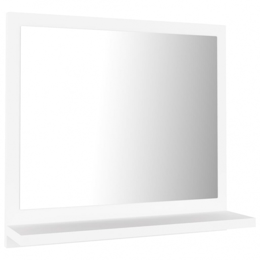 Lustro łazienkowe, białe, 40x10,5x37 cm, płyta wiórowa - tytuł obrazka Lustro łazienkowe, białe, 40×10,5×37 cm, płyta wiórowa