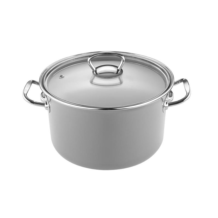 GARNEK EMALIOWANY PRIMARIO Z/P PROSTY SZARY 20CM 3,8L 1 GARNEK EMALIOWANY PRIMARIO Z/P PROSTY SZARY 20CM 3,8L