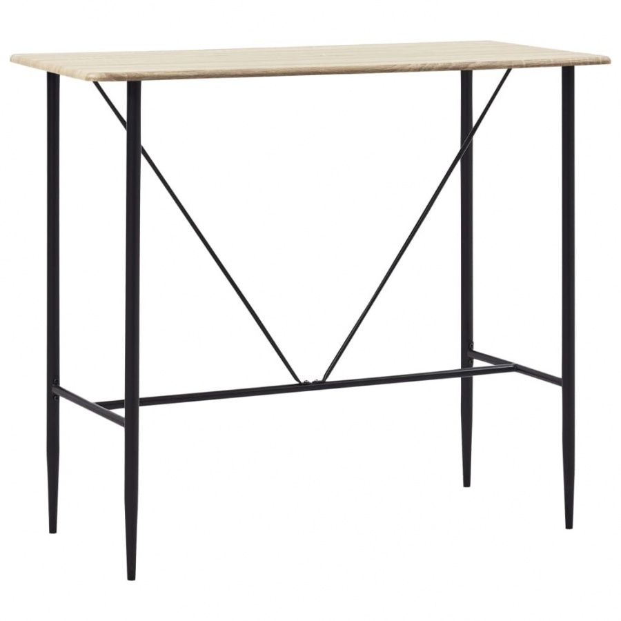 Фото - Обідній стіл VIDA Stolik barowy, kolor dębowy, 120 x 60 x 110 cm, MDF 