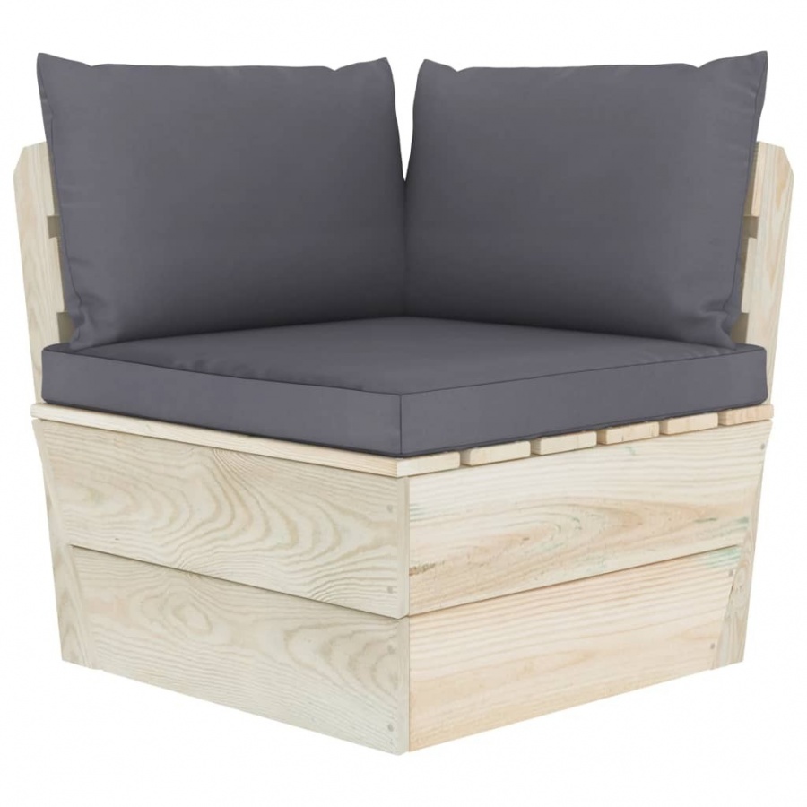 Zdjęcia - Meble ogrodowe VIDA Ogrodowa sofa narożna z palet z poduszkami, impregnowany świerk 