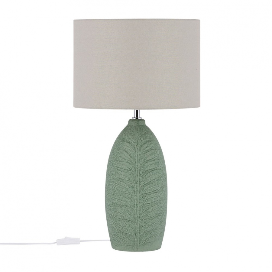 Фото - Настільна лампа BLmeble Lampa stołowa ceramiczna zielona OHIO 