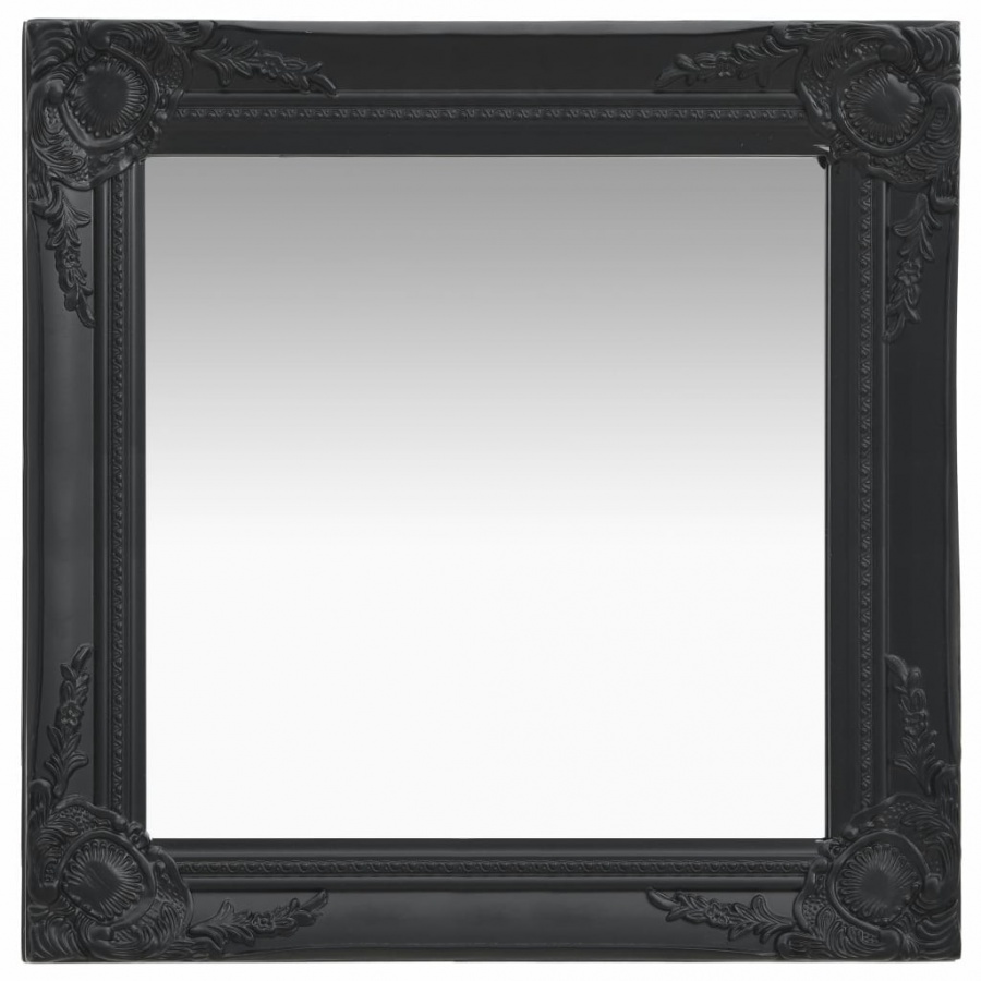 Zdjęcia - Lustro ścienne VIDA  w stylu barokowym, 50x50 cm, czarne 