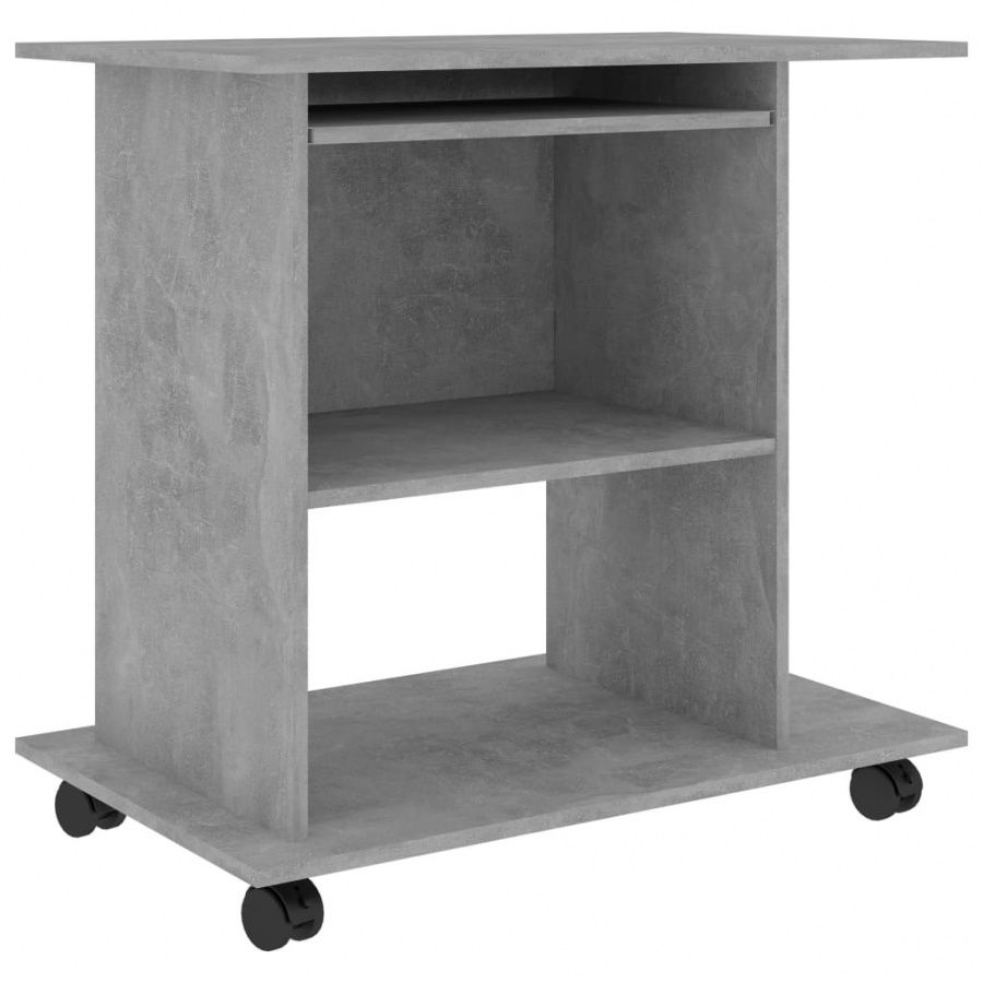 Фото - Офісний стіл VIDA Biurko komputerowe, szarość betonu, 80x50x75 cm, płyta wiórowa 