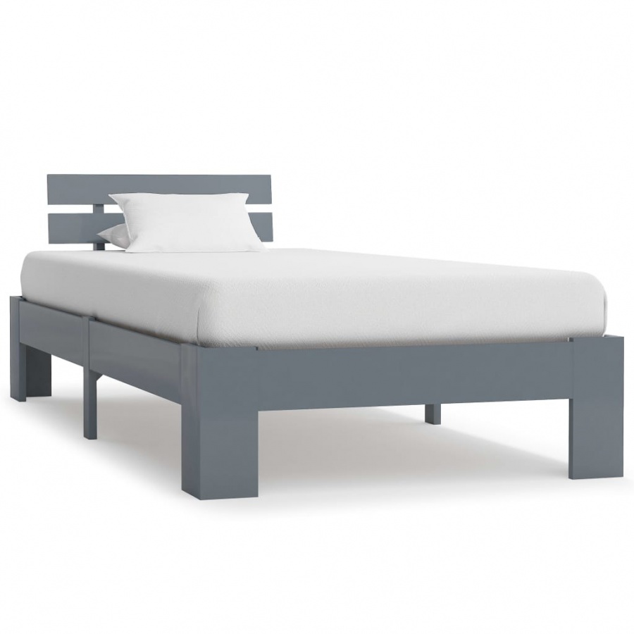 Фото - Каркас для ліжка VIDA Rama łóżka, szara, lite drewno sosnowe, 100 x 200 cm 