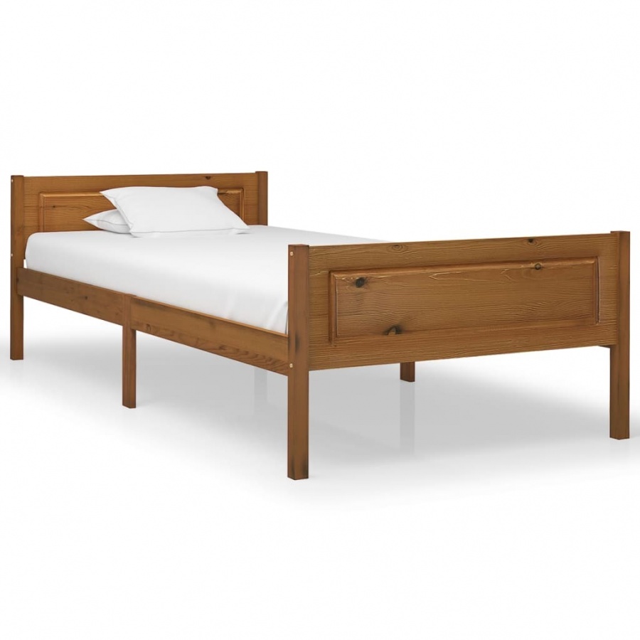 Фото - Каркас для ліжка VIDA Rama łóżka z litego drewna sosnowego, miodowy brąz, 100x200 cm 