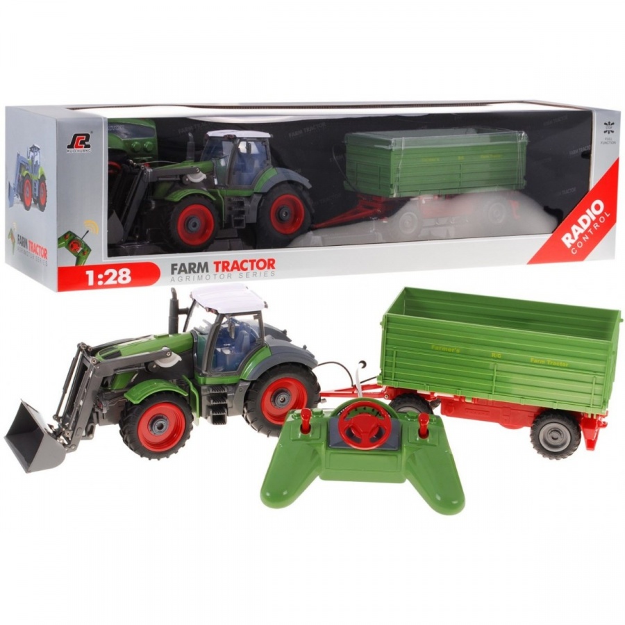 Zdjęcia - Pozostałe zabawki Ramiz Traktor Zielony Przyczepa Zielona 2.4GHz 