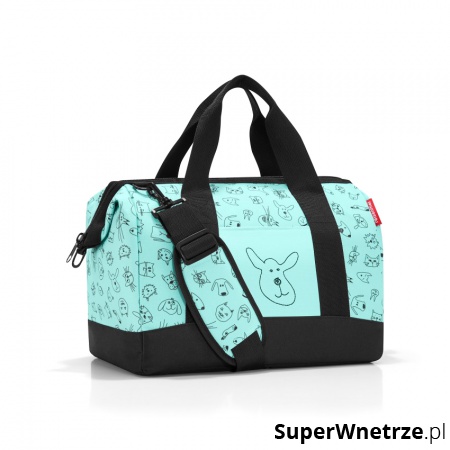 Torba podróżna kids M Reisenthel Allrounder cats and dogs mint 1 Torba podróżna kids M Reisenthel Allrounder cats and dogs mint