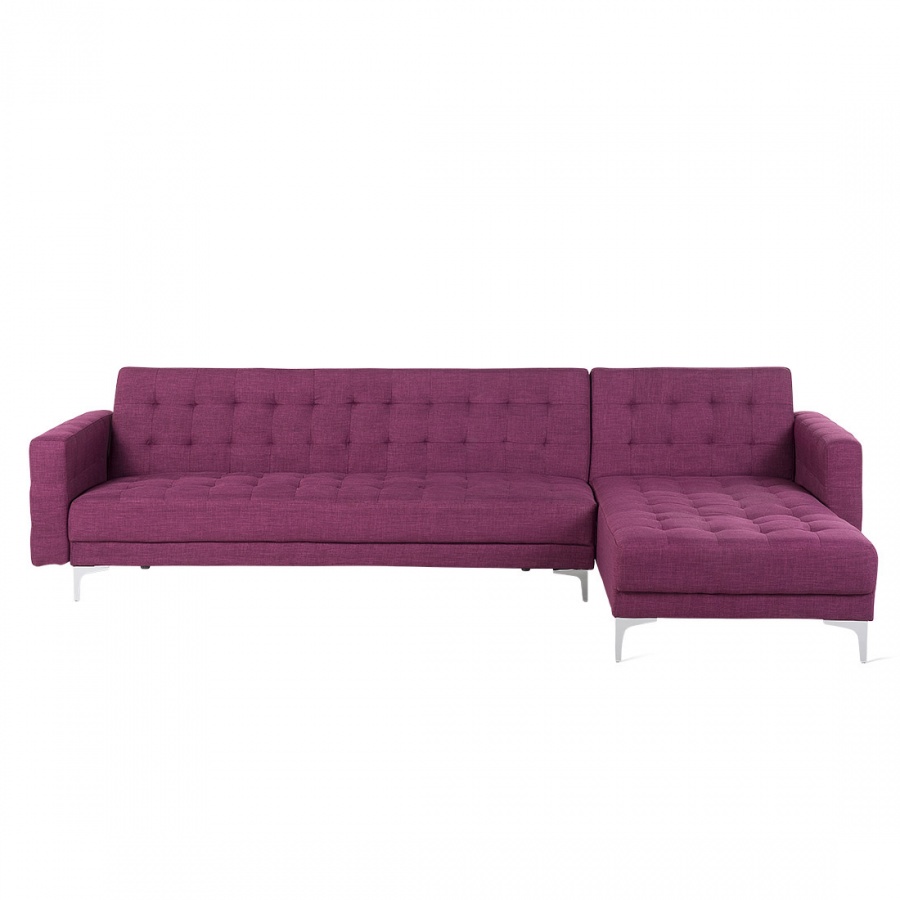 Фото - Диван BLmeble Sofa lewostronna fioletowa tapicerowana rozkładana ABERDEEN BLmebl 