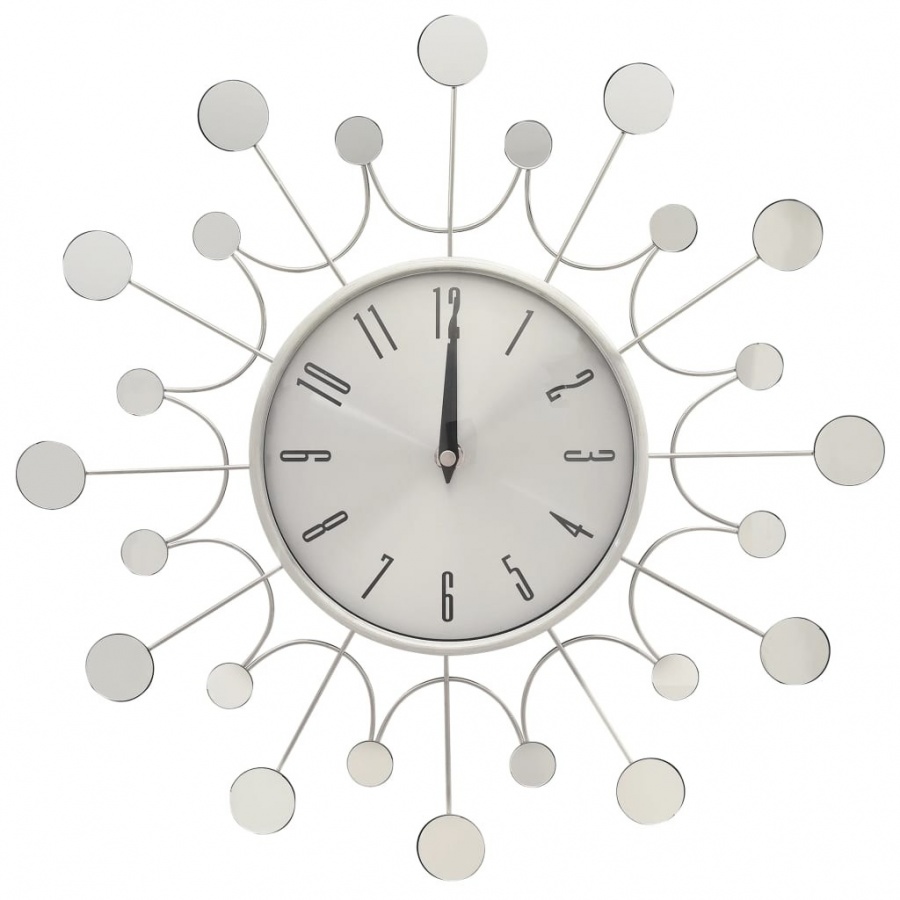 Фото - Настінний годинник VIDA Zegar ścienny, srebrny, 40 cm, metal 