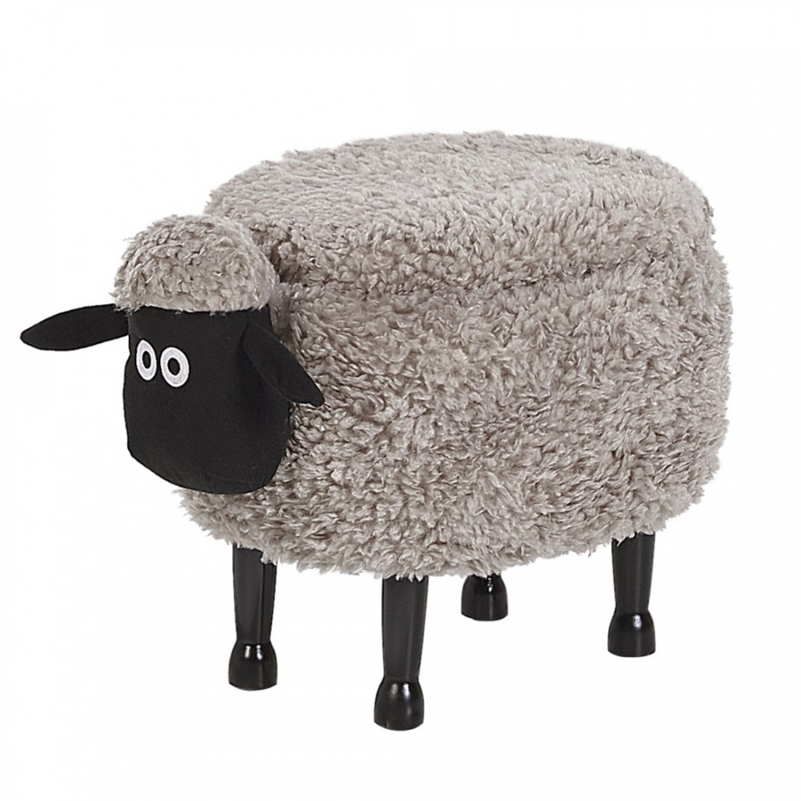 Zdjęcia - Krzesło BLmeble Pufa zwierzak ze schowkiem szara SHEEP 