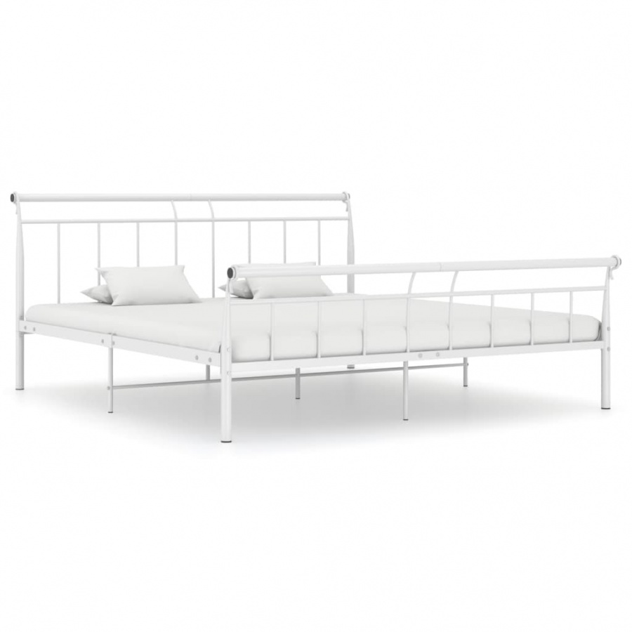 Zdjęcia - Stelaż do łóżka VIDA Rama łóżka, biała, metalowa, 180 x 200 cm 