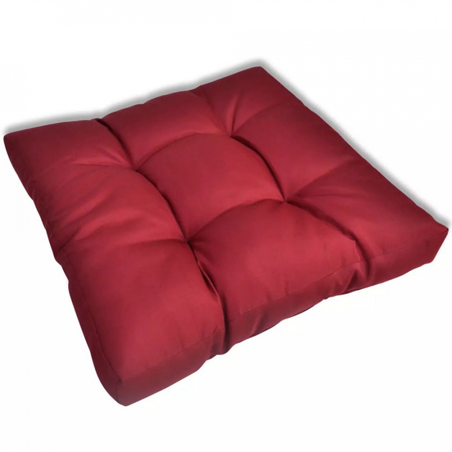 Tapicerowana poduszka do siedzenia, czerwone wino 60 x 60 x 10 cm 1 Tapicerowana poduszka do siedzenia, czerwone wino 60 x 60 x 10 cm