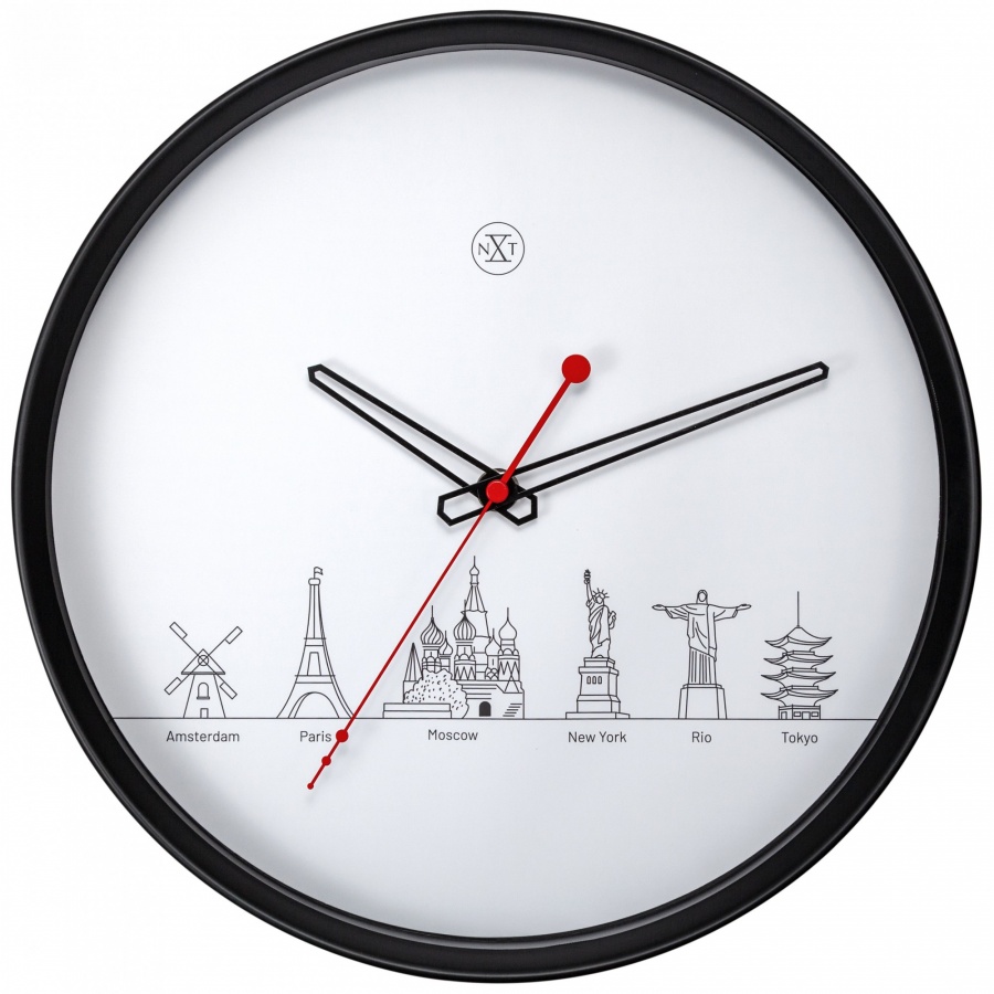 Фото - Настінний годинник NeXtime Zegar 7350 World Tour nXt 