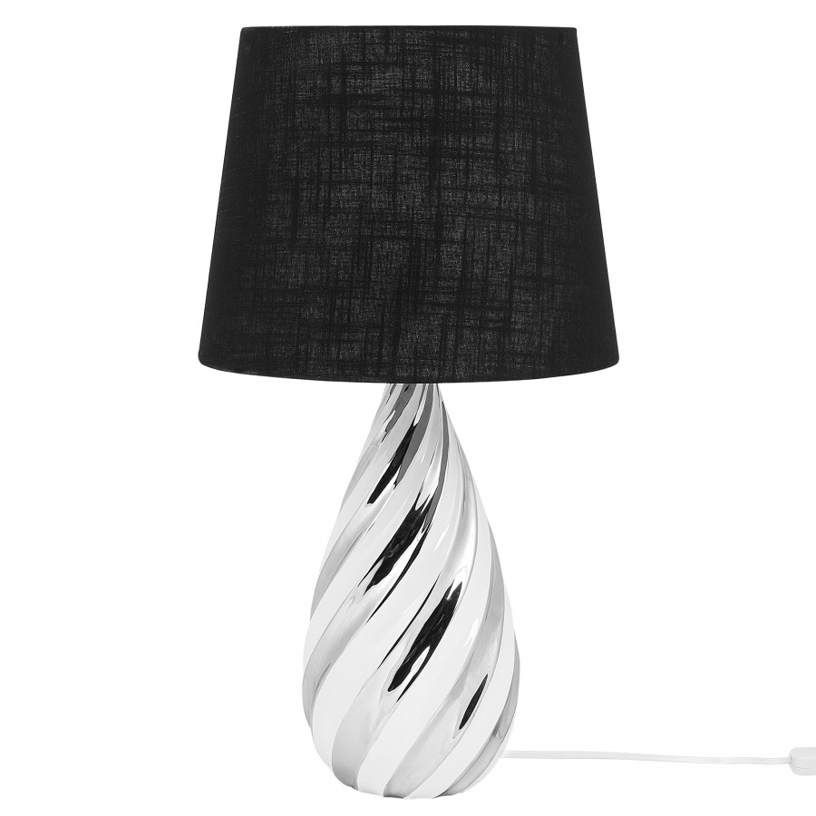 Фото - Настільна лампа BLmeble Lampa stołowa czarna/srebrna 65 cm VISELA 