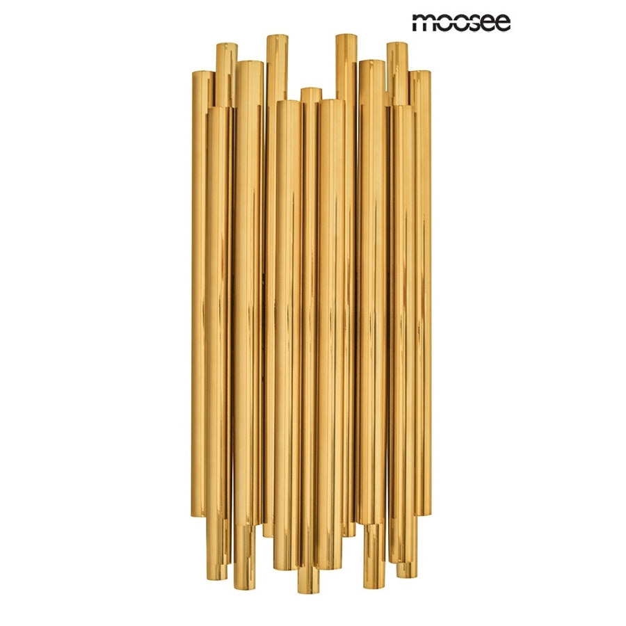 Moosee lampa ścienna tubo złota