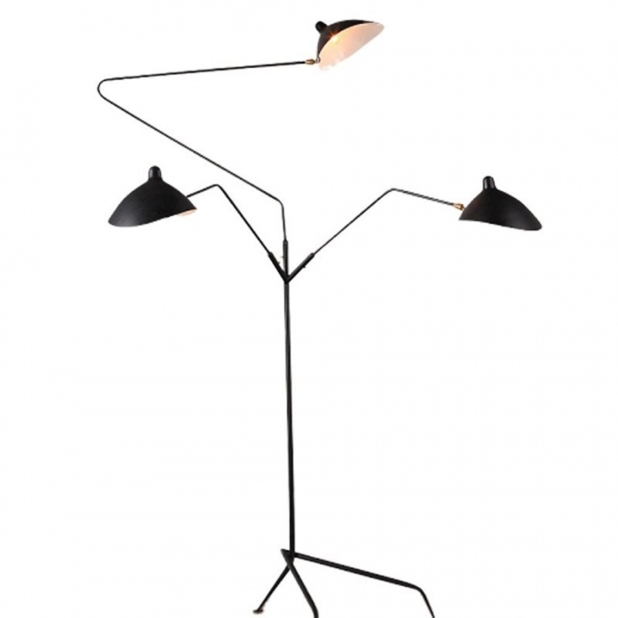 Фото - Люстра / світильник Crane Step into design Lampa stojąca -3f czarna 210 cm 