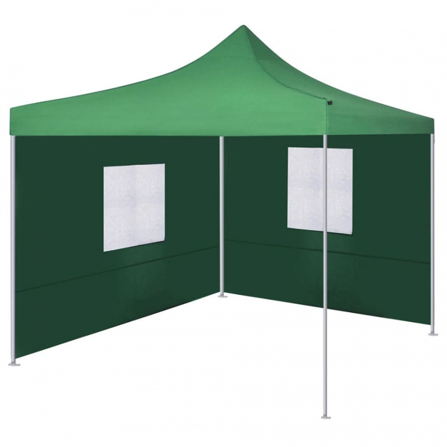 Zdjęcia - Meble ogrodowe VIDA Rozkładany namiot z 2 ściankami, 3 x 3 m, zielony 