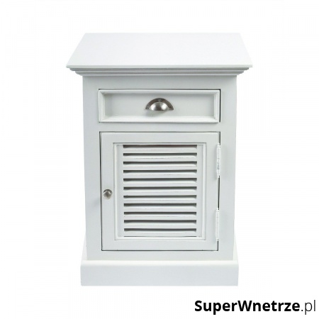 Szafka nocna 50x40x70 cm Miloo Home Long Island biała 1 Szafka nocna 50x40x70 cm Miloo Home Long Island biała