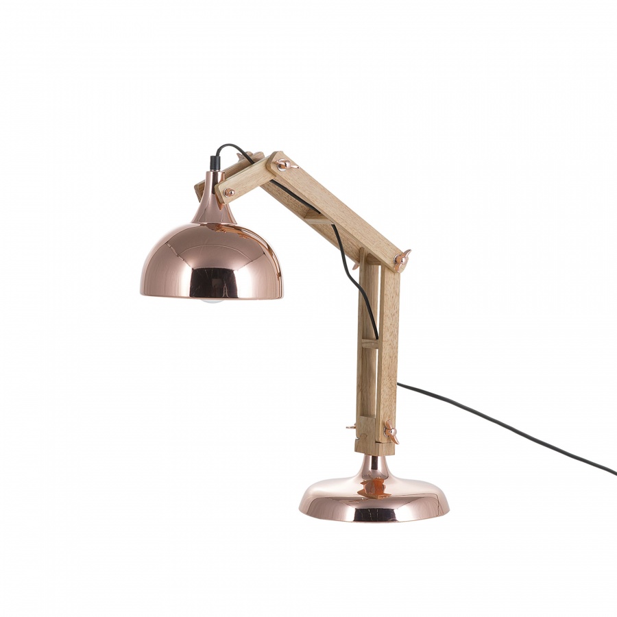 Zdjęcia - Lampa stołowa BLmeble Lampa biurkowa miedziana 53 cm Silvestri 