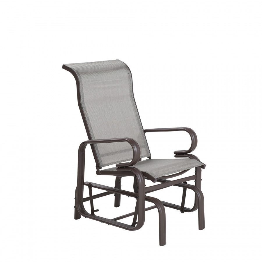 Zdjęcia - Meble ogrodowe BLmeble Krzesło ogrodowe bujane brązowe BORGIO 