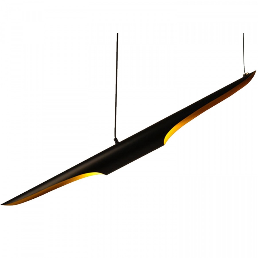 Zdjęcia - Żyrandol / lampa Step into design Lampa wisząca black tube czarno złota 100 cm