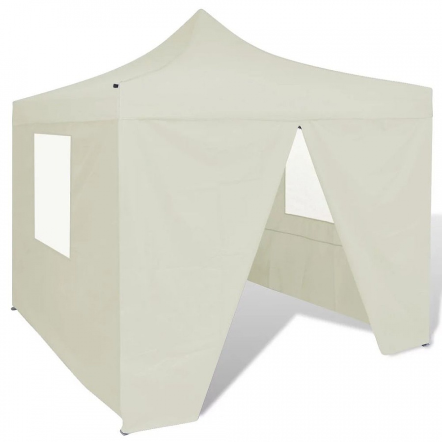 Zdjęcia - Meble ogrodowe VIDA Kremowy, składany namiot, 3 x 3 m, z 4 ściankami 