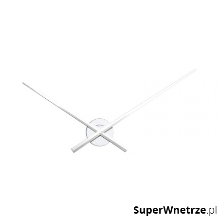 Zegar ścienny 70 cm Nextime Hands biały - tytuł obrazka Zegar ścienny 70 cm Nextime Hands biały