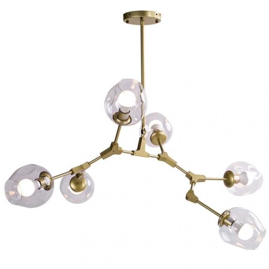 Фото - Люстра / світильник Modern Step into design Lampa wisząca  orchid-6 złoto transparentna 130 cm 