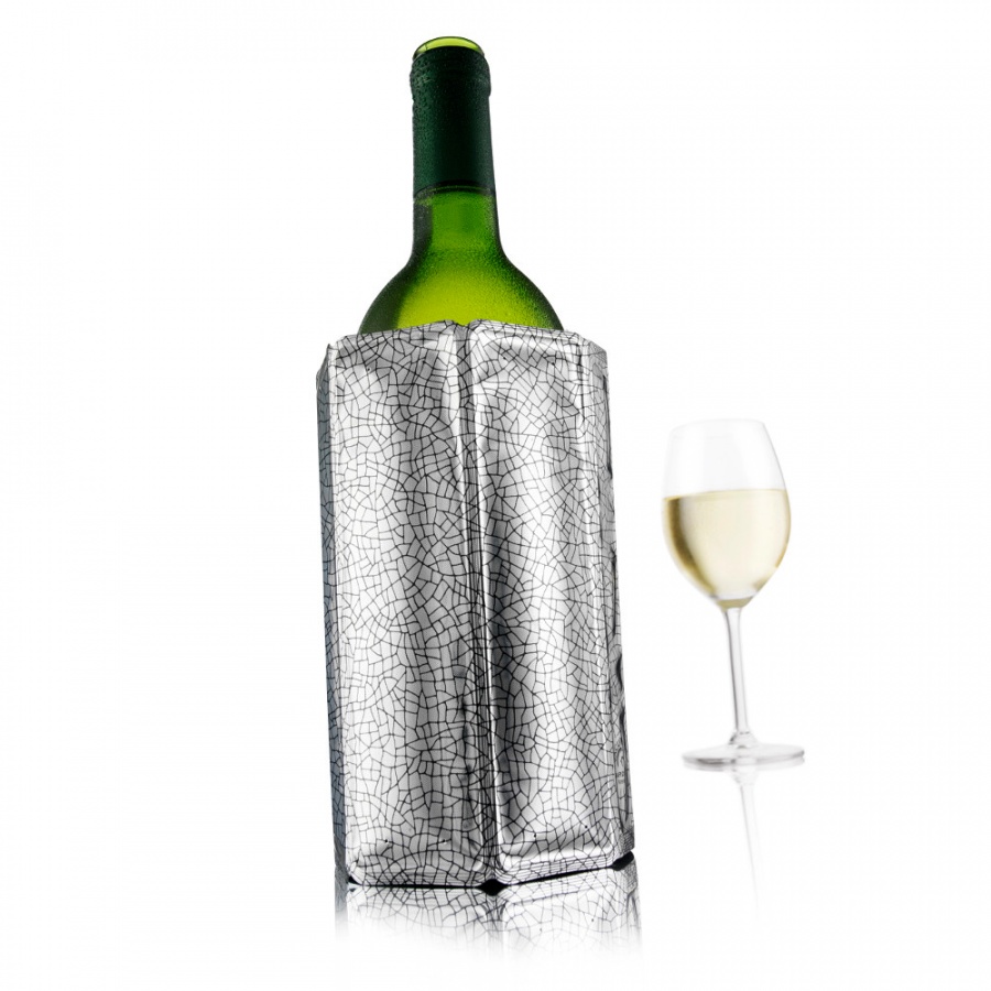 Aktywny schÅ‚adzacz do wina na 700 ml Vacu Vin srebrny