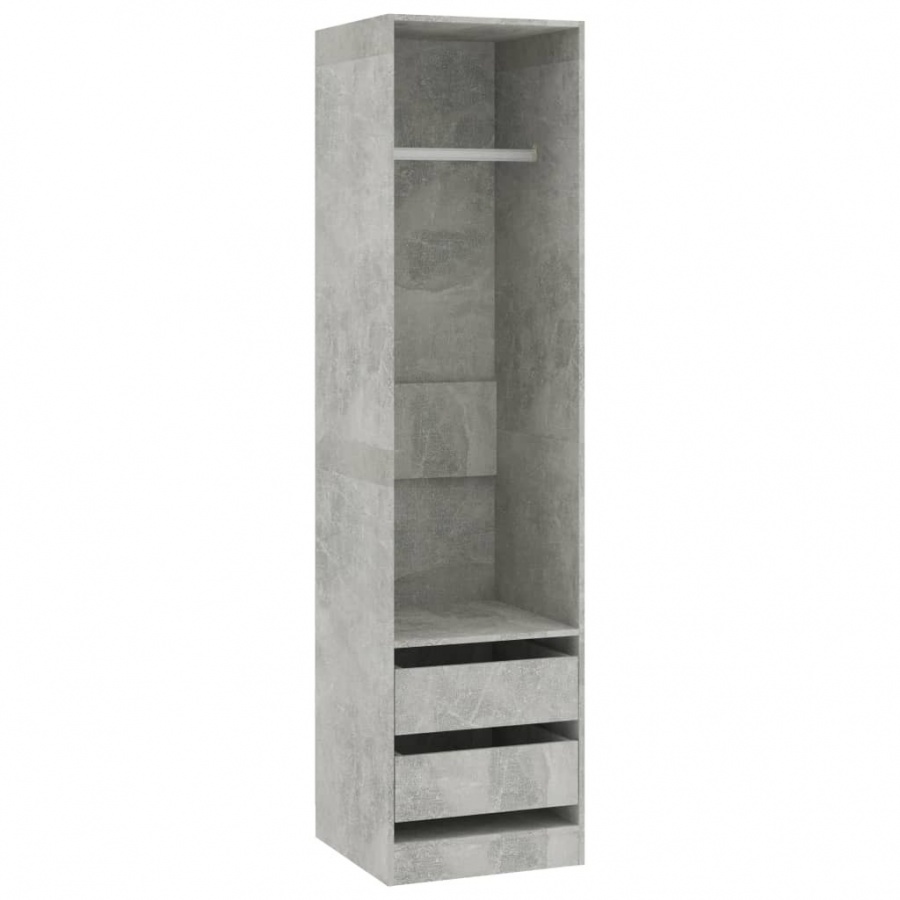 Фото - Шафа VIDA Szafa z szufladami, betonowy szary, 50x50x200 cm, płyta wiórowa 