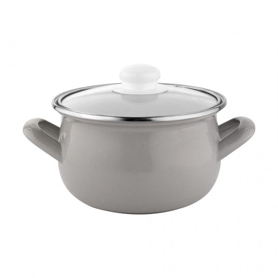 GARNEK EMALIOWANY CAPRI PYZA Z/P 16CM 1,9L JASNY SZARY 1 GARNEK EMALIOWANY CAPRI PYZA Z/P 16CM 1,9L JASNY SZARY