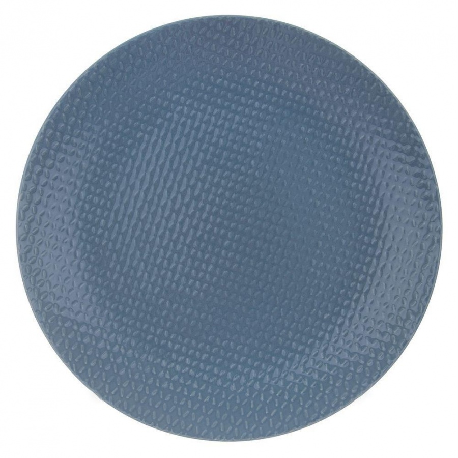 Фото - Інший столовий посуд Orion Talerz obiadowy płaski płytki ceramiczny niebieski relief 27 cm 
