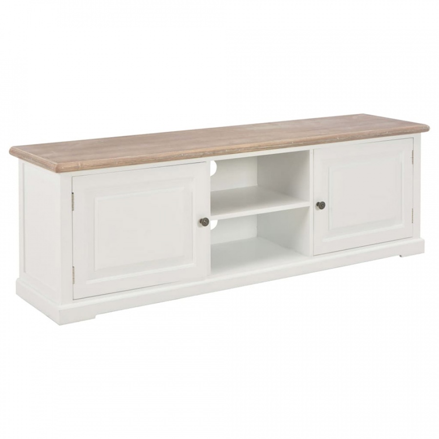 Szafka pod TV, biała, 120 x 30 x 40 cm, drewniana 1 Szafka pod TV, biała, 120 x 30 x 40 cm, drewniana