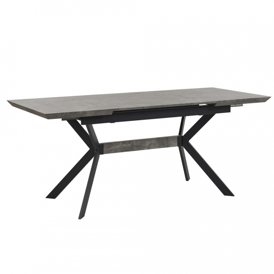 Фото - Обідній стіл BLmeble Stół do jadalni rozkładany 140/180 x 80 cm szary z czarnym BENSON 