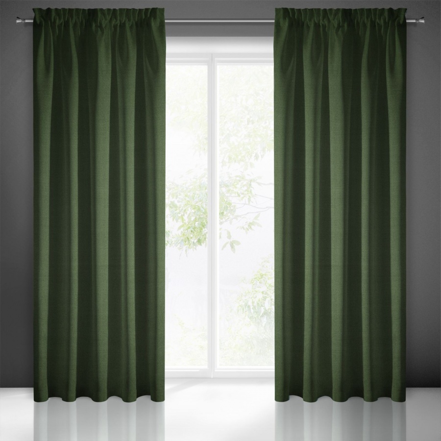 Zasłona 140x270 cm 1szt. Ada zielona - tytuł obrazka Zasłona 140×270 cm 1szt. Ada zielona