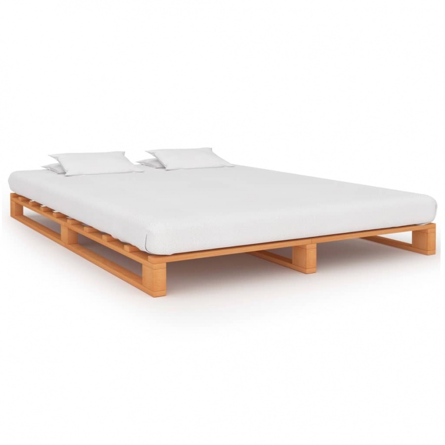 Фото - Каркас для ліжка VIDA Rama łóżka z palet, brązowa, lite drewno sosnowe, 180 x 200 cm 