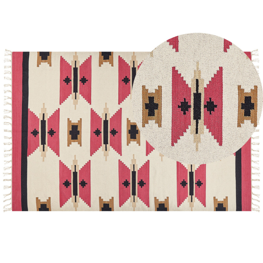 Dywan bawełniany kilim 200 x 300 cm wielokolorowy garni