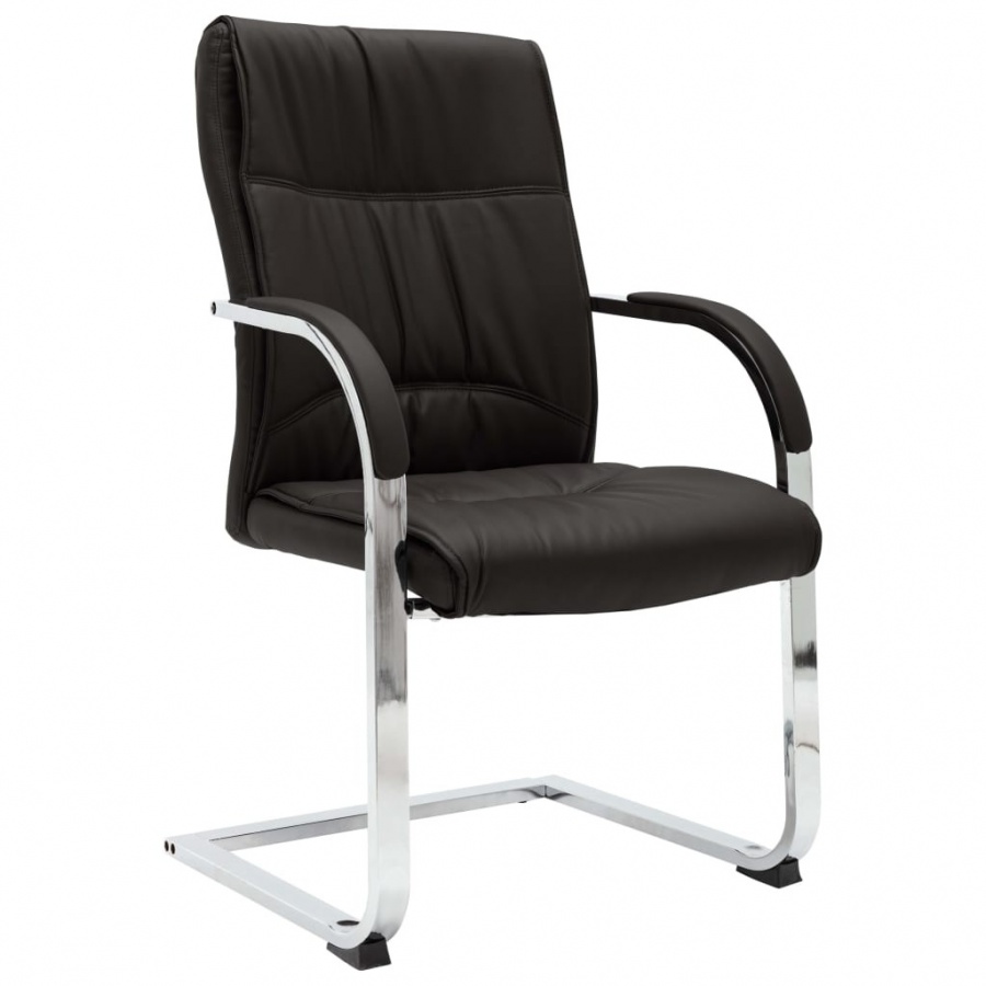 Фото - Комп'ютерне крісло VIDA Krzesło biurowe, wspornikowe, czarne, sztuczna skóra 