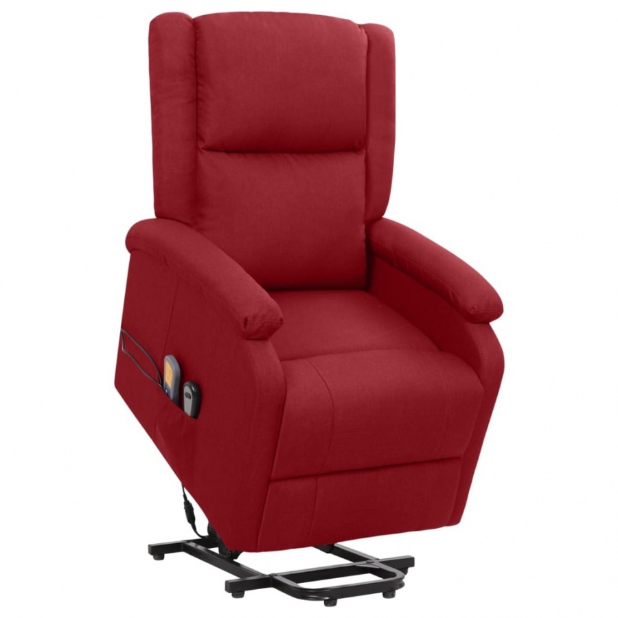 Фото - Стілець VIDA Masujący fotel podnoszony, rozkładany, winna czerwień, tkanina 