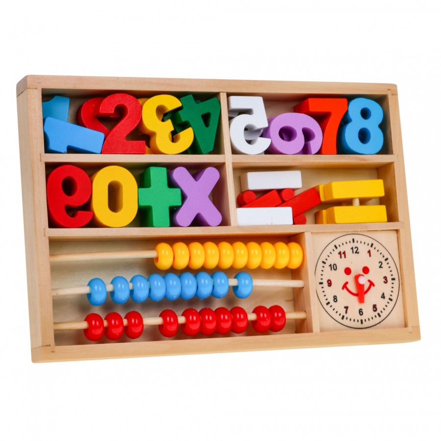 Фото - Інші іграшки Ramiz Drewniany zestaw edukacyjny 3w1 dla dzieci 3+ nauka matematyki i zeg 