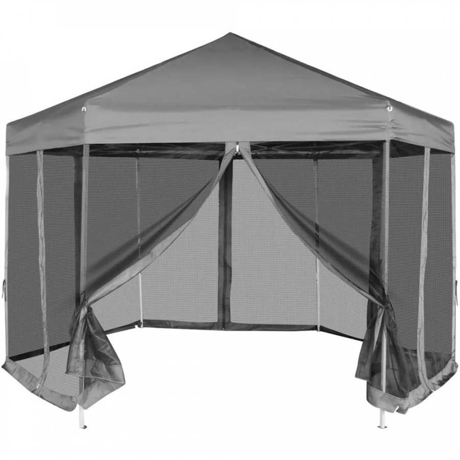 Фото - Садові меблі VIDA Rozkładany namiot ogrodowy z 6 ściankami; 3,6 x 3,1 m, szary 