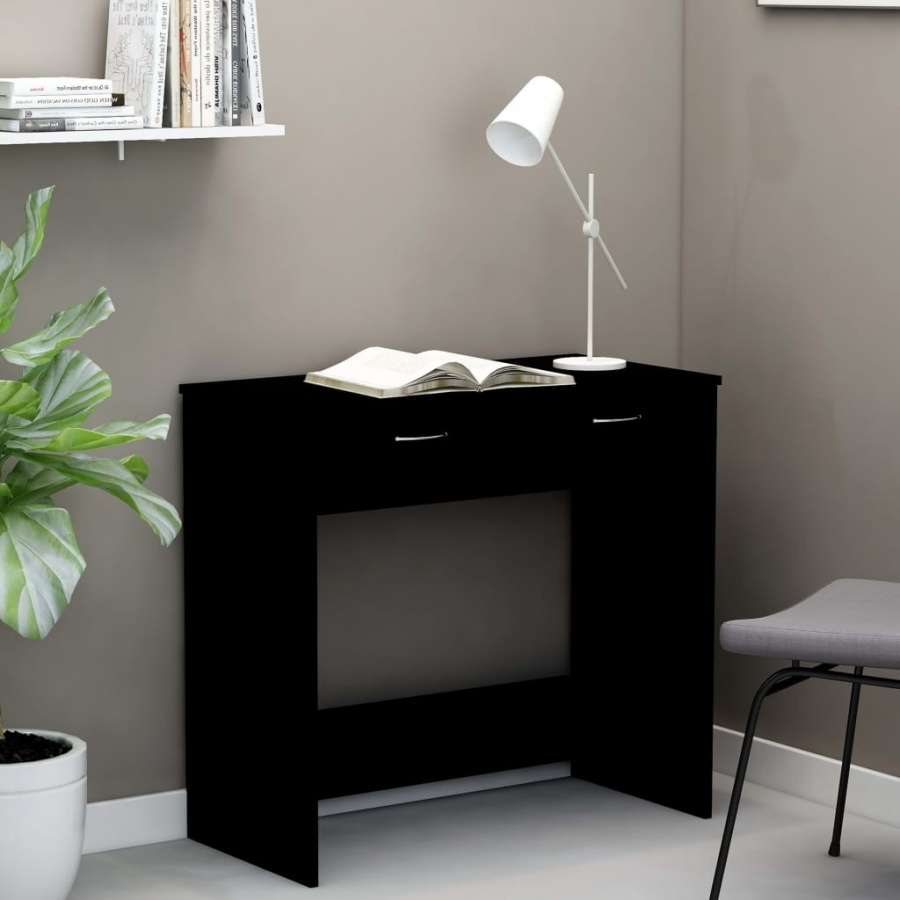 Фото - Офісний стіл VIDA Biurko, czarne, 80x40x75 cm, płyta wiórowa 